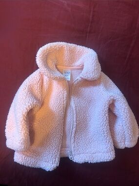 Carter's Pale Pink Sherpa Zip-Up Jacket